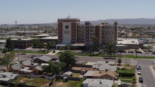 DX0002_140_019 - 5.7K aerial stock footage circling the Maricopa Medical Center, Phoenix, Arizona