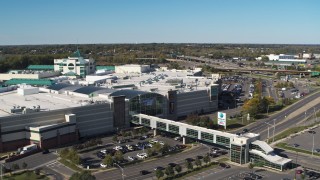 DX0002_212_020 - 5.7K aerial stock footage of an orbit of the Destiny USA shopping mall, Syracuse, New York