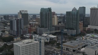 DX0003_231_034 - 5.7K aerial stock footage orbit high-rises in Downtown Tampa, Florida