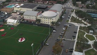 DX0003_231_037 - 5.7K aerial stock footage of the Tampa Preparatory School campus, Tampa, Florida