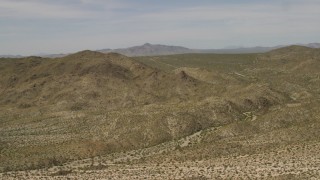 FG0001_000028 - 4K aerial stock footage approach the Dead Mountains Wilderness Area on the border of Nevada and California