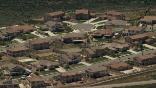 FG0001_000142 - 4K aerial stock footage of large tract homes in Rancho Cucamonga, California