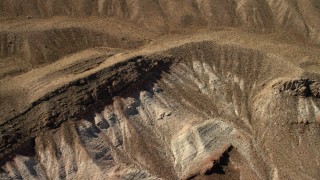 FG0001_000267 - 4K aerial stock footage of a bird's eye view of hills in the Nevada Desert