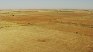 HDA12_087 - HD stock footage aerial video pass fields in a vast farm area in Walters, Oklahoma