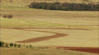 HDA12_111 - HD stock footage aerial video of Oklahoma farmland
