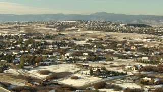 HDA13_277 - HD stock footage aerial video of flying over upscale homes in Castle Pines, Colorado