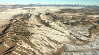 HDA13_467 - HD stock footage aerial video of rippled hills in Park County, Colorado