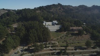 JDC01_012 - 5K aerial stock footage of hillside research facilities at the University of California Berkeley