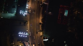 LD01_0065 - 5K aerial stock footage of bird's eye of the Sunset Strip, West Hollywood, California