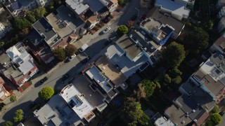 PP0002_000165 - 5.7K stock footage aerial video bird's eye view of apartment buildings in the Marina District, San Francisco, California