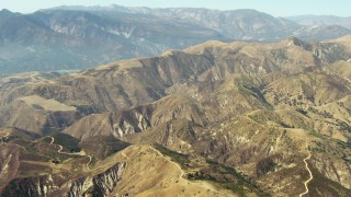 TS01_015 - 1080 stock footage aerial video of mountains in the Los Padres National Forest, California