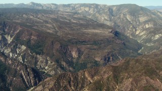 TS01_019 - 1080 stock footage aerial video of sloped mountain in Los Padres National Forest, California