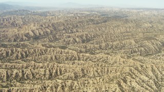 TS01_033 - 1080 stock footage aerial video of ridged mountains, Los Padres National Forest, California