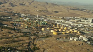 TS01_154 - 1080 stock footage aerial video of Vallero refinery in Benicia, California