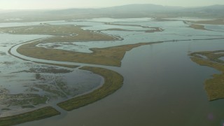 TS01_161 - 1080 stock footage aerial video of the Napa Sonoma Marsh, Vallejo, California