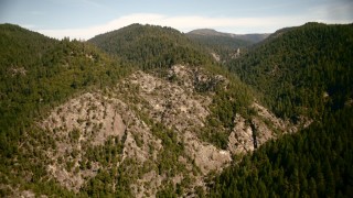 TS01_289 - 1080 stock footage aerial video of mountains and forest in the Sierra Nevada Mountains, California