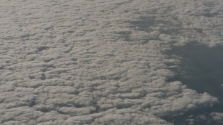 WA001_020 - 4K stock footage aerial video of a reverse view of cloud cover over Santa Clarita Valley, California