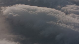 WA002_015 - 4K stock footage aerial video of reverse view of clouds over the Central Valley, California