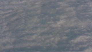 WA002_020 - 4K stock footage aerial video of a thick cloud layer over the Central Valley, California