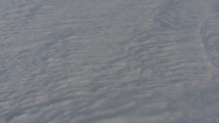 WA002_031 - 4K stock footage aerial video fly over cloud cover in Central Valley, California