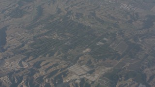 WA003_003 - 4K stock footage aerial video of approach farm fields in Moorpark, California