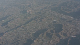 WA003_008 - 4K stock footage aerial video of suburban neighborhoods in Agoura Hills, California
