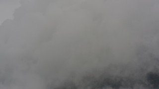 WA004_041 - 4K stock footage aerial video of flying into a cloud over Washington