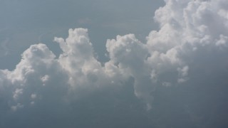 WA005_089 - 4K stock footage aerial video of a cloud formation high above West Virginia