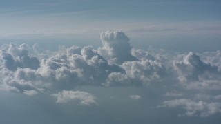 WA006_001 - 4K stock footage aerial video of a view of cloud formations, West Virginia