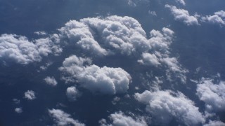 WA007_016 - 4K stock footage aerial video tilt to a bird's eye view of clouds high above North Carolina
