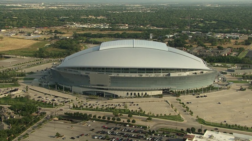 ATT Stadium, Arlington, view from above, aero view, NFL, modern