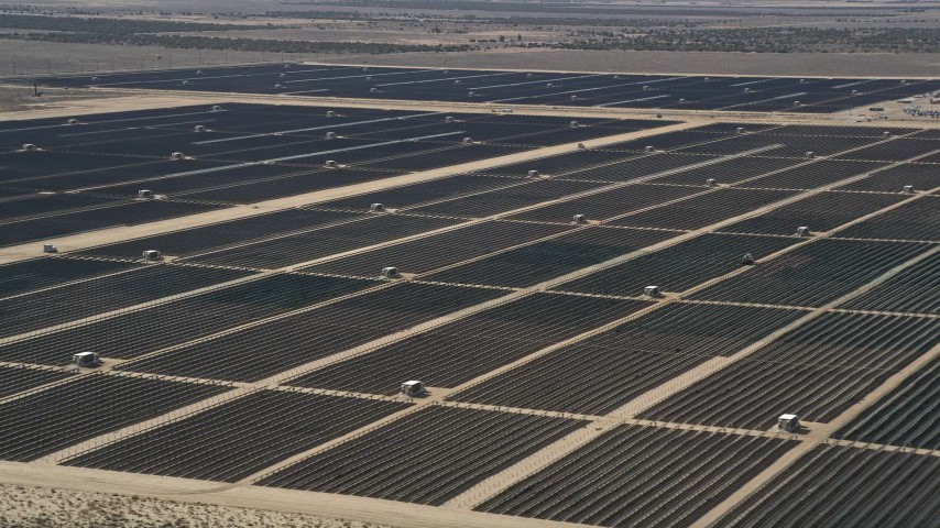 Solar Energy Aerial Stock Footage