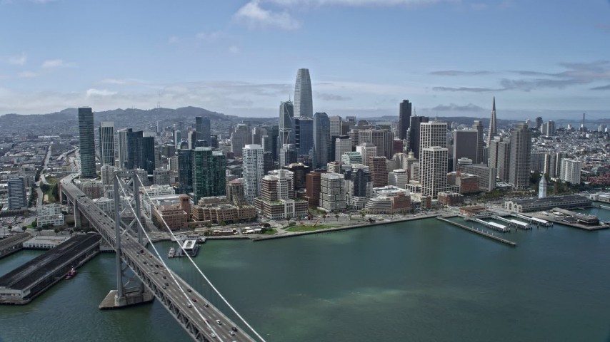 San Francisco, CA Aerial Stock Footage