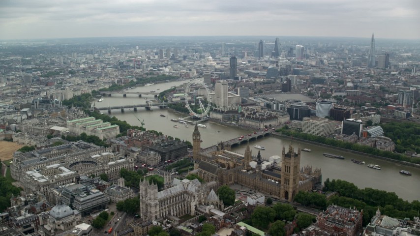 London, UK Aerial Stock Footage