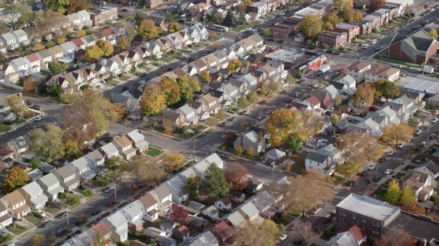 Tract Homes Aerial Stock Footage