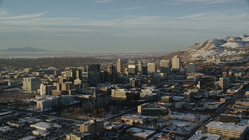 Salt Lake City, UT Aerial Stock Footage
