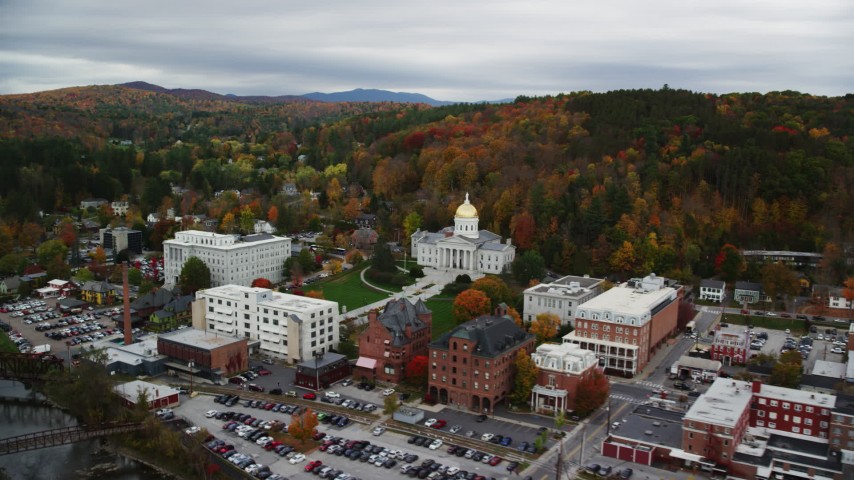 Montpelier, VT Aerial Stock Footage