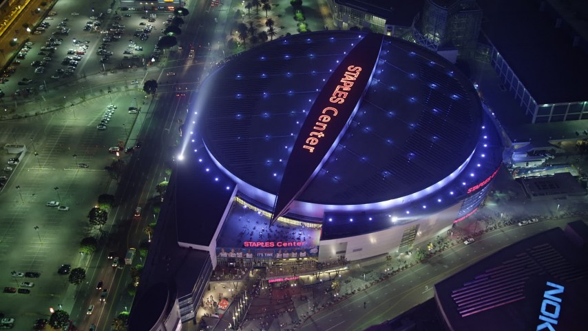 Checking in from the top of Staples Center : r/lakers