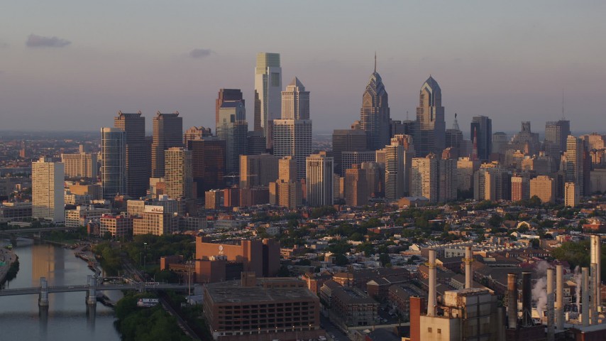 Philadelphia, PA Aerial Stock Footage