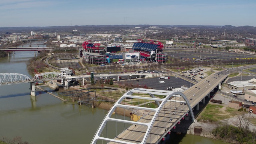 Tennessee Titans Nissan Stadium Overhead Aerial Photo